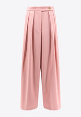 Pleat-Front Wide Leg Pants