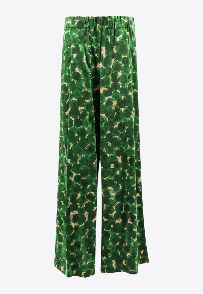 All-Over Pattern Wide Leg Pants