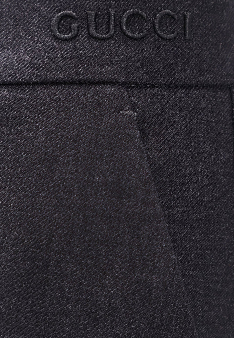 Tailored Wool Flared Pants