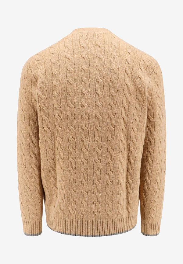 Cable Knit Wool Cardigan