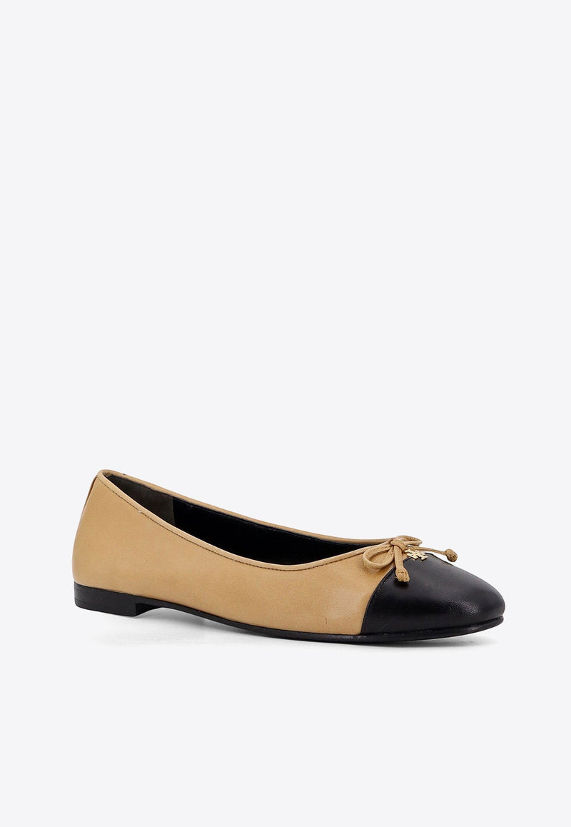 Cap-Toe Leather Ballet Flats