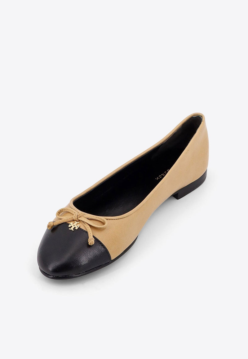 Cap-Toe Leather Ballet Flats