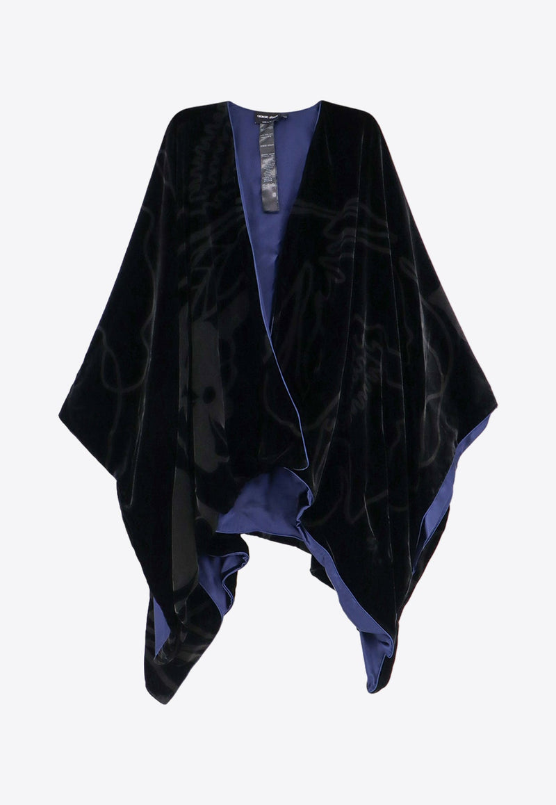 Floral Devoré Velvet Cape