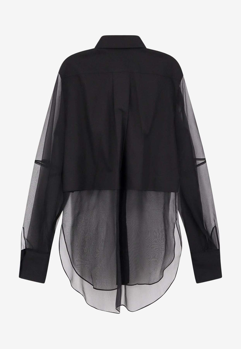 Semi-Sheer Paneled Shirt