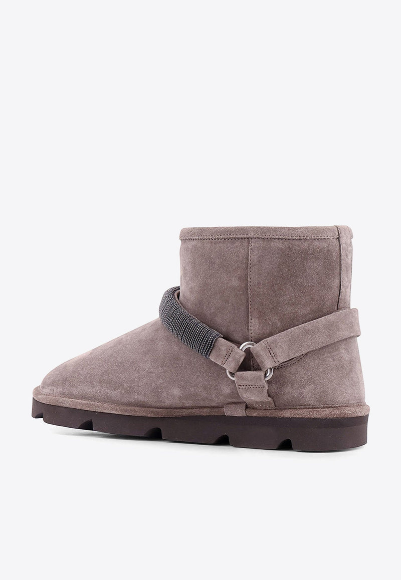 Suede Ankle Snow Boots