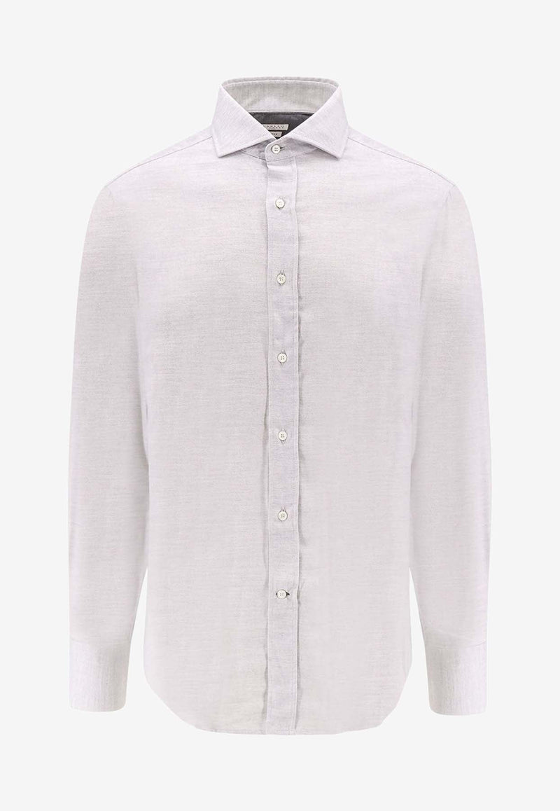 Long-Sleeved Slim Shirt