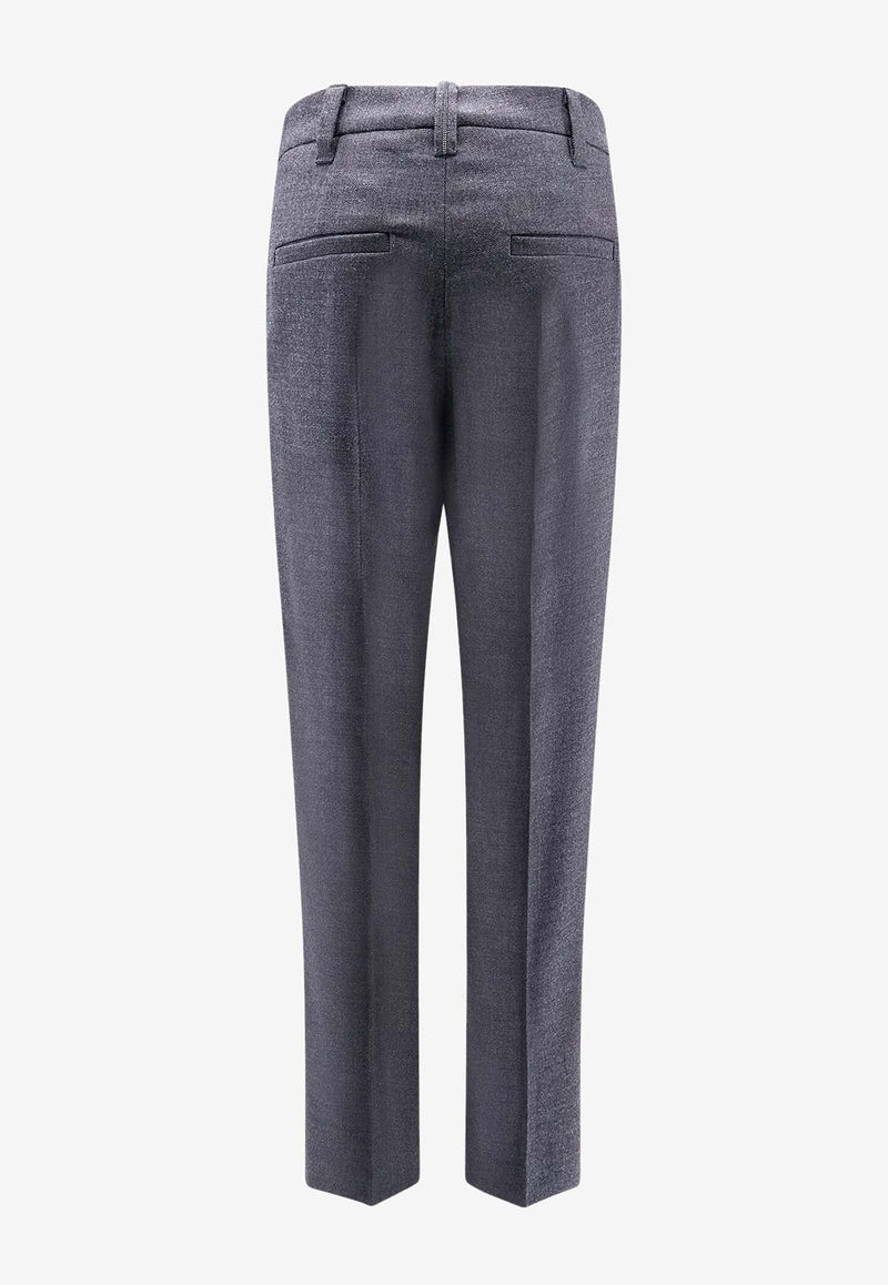 Tailored Wool-Blend Pants