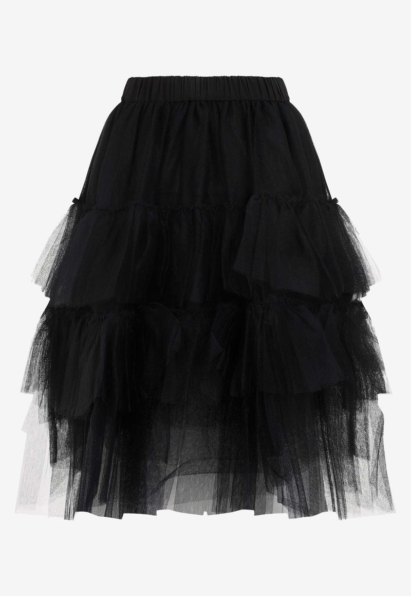 Tutu Tiered Knee-Length Skirt