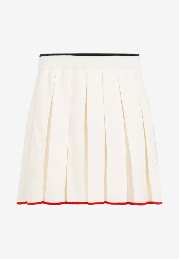 Mini Wool Pleated Skirt