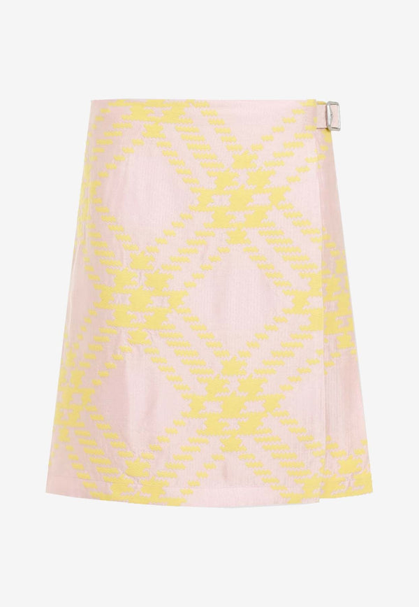 Checked A-line Mini Skirt
