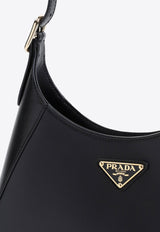 Logo Shoulder Bag in Calf Leather