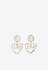 Pearl-Embellished DG Clip-On Earrings