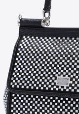 Medium Sicily Crystal-Embellished Shoulder Bag