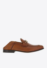 Ottone Gancini Leather Loafers