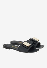 Lyana Double-Bow Flat Sandals