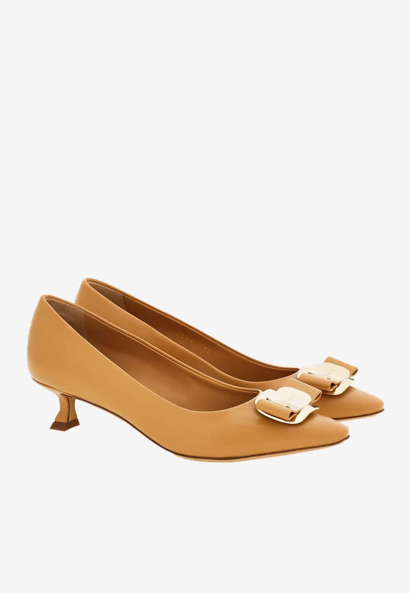 Zelma 40 Vara Bow Nappa Leather Pumps