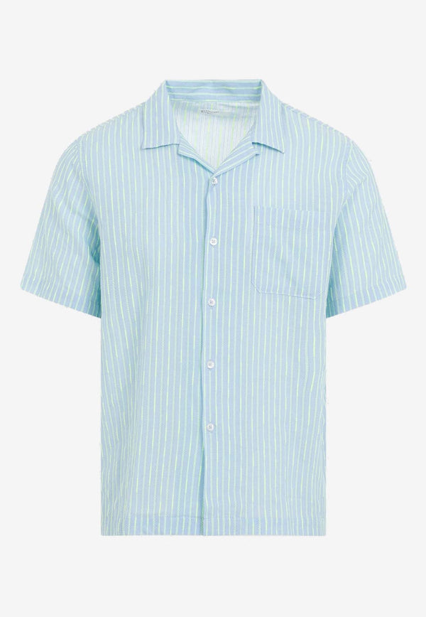 Striped Short-Sleeved Bowling Shirt