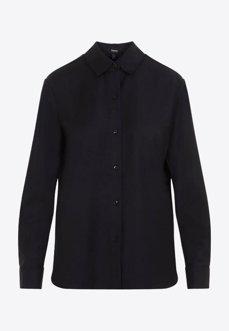 Long-Sleeved Wool Shirt