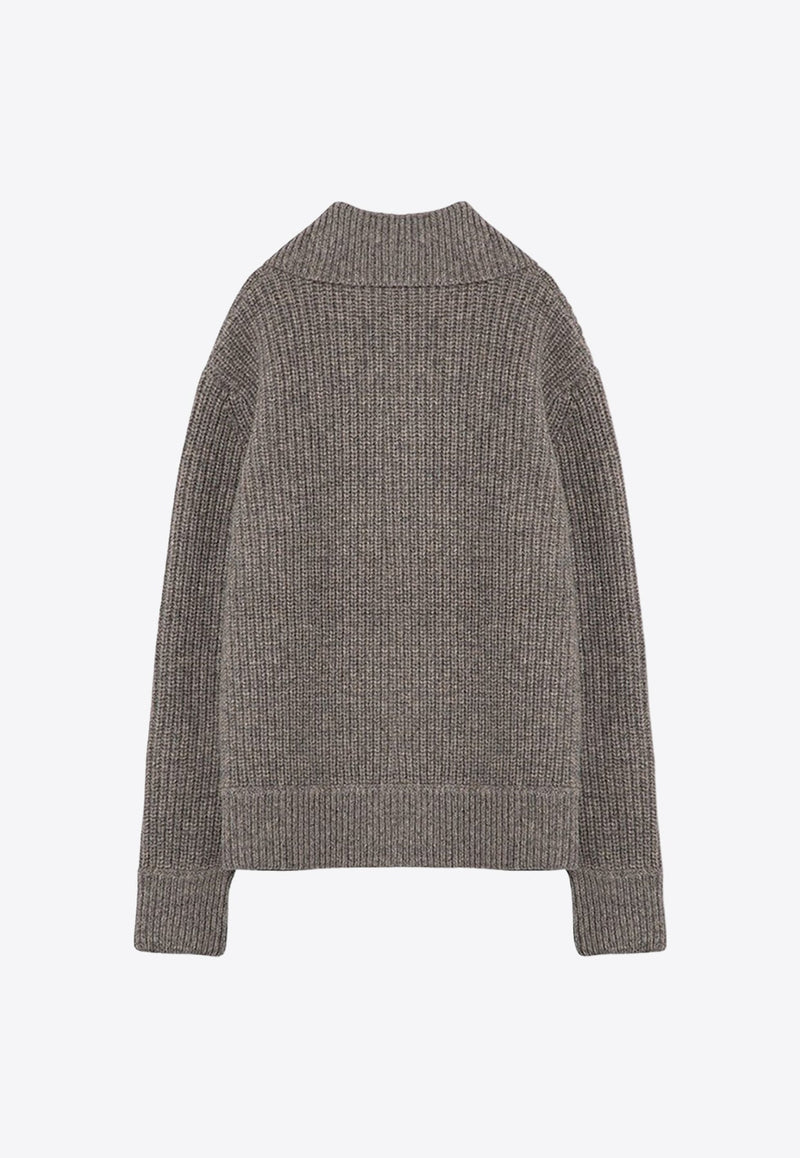 Buttoned Wool Sweater