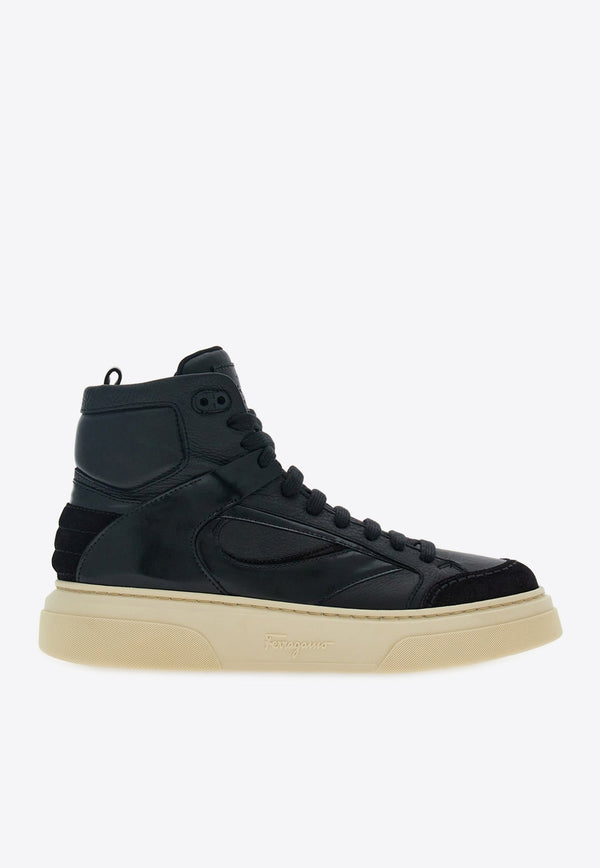 Cassio Leather High-Top Sneakers