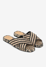 Palmera Criss-Crossed Straps Slides