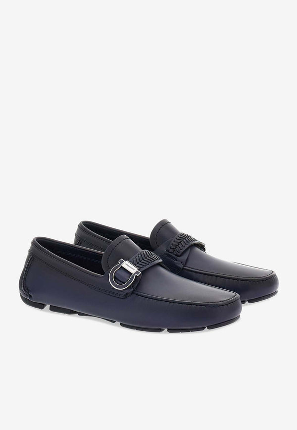 Calipso Gancini Leather Loafers