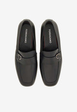 Crystal Gancini Leather Loafers