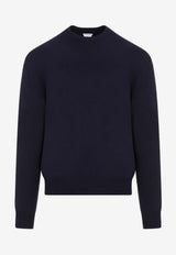 Intrecciato-Patch Cashmere Sweater