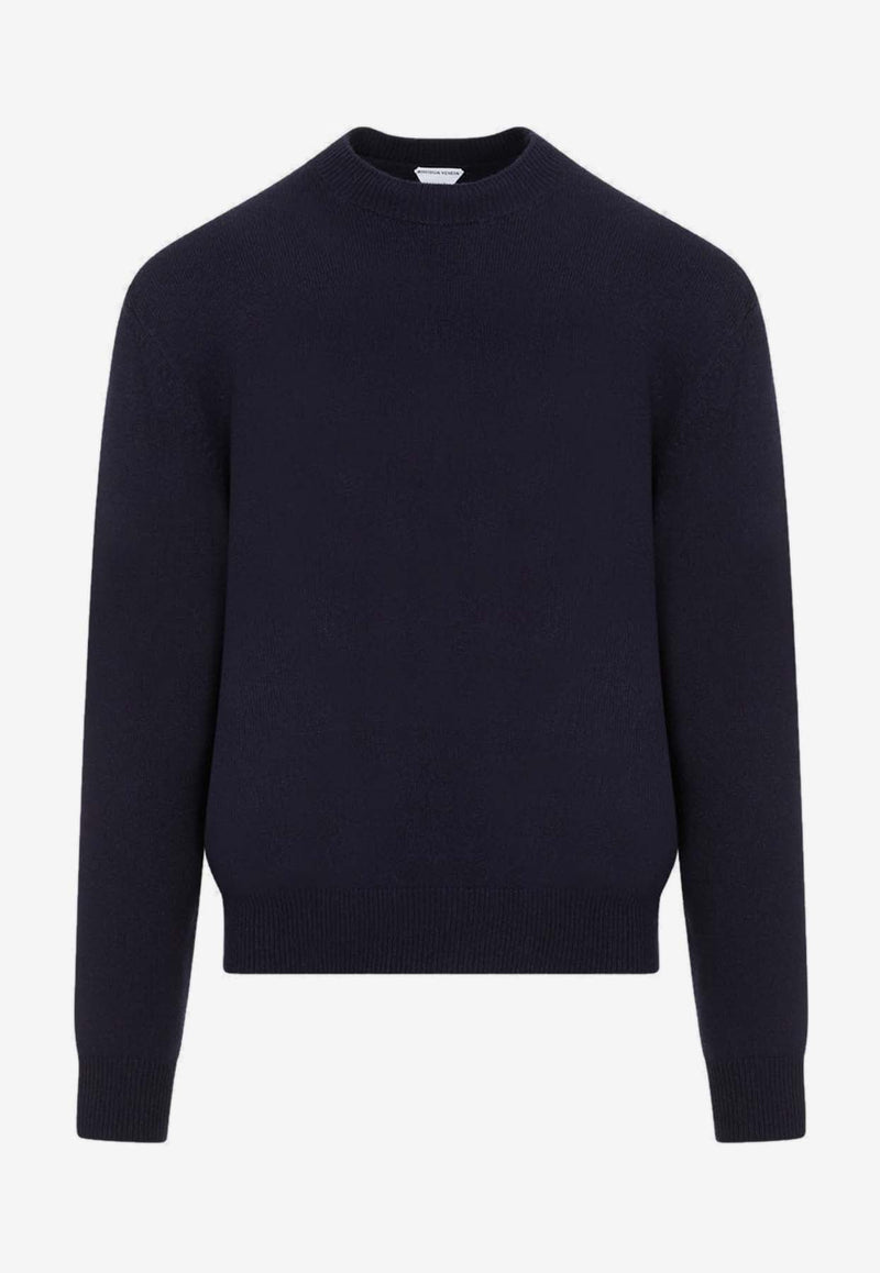 Intrecciato-Patch Cashmere Sweater