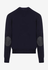 Intrecciato-Patch Cashmere Sweater