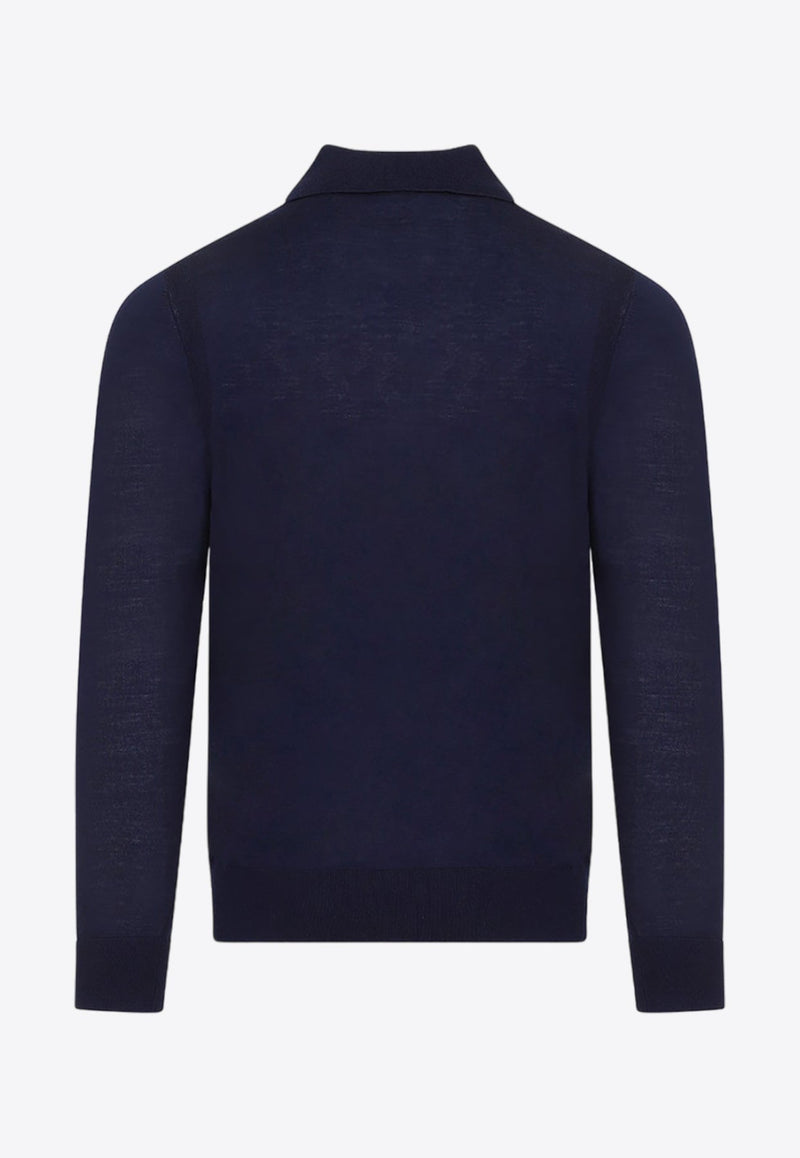 Merino Wool Polo Sweater
