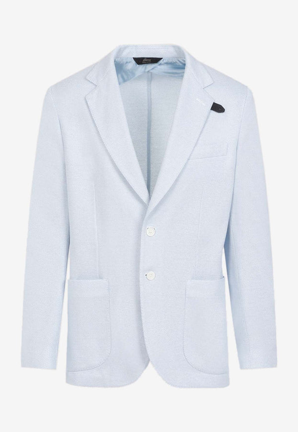 Single-Breasted Blazer in Silk Blend