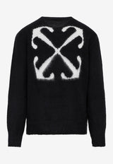 Arrow Intarsia Knitted Mohair Sweater