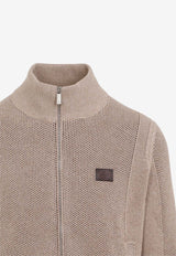 Wool and Cashmere Zip-Up Cardigan