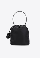 Crystal-Embellished Re-Nylon Bucket Bag