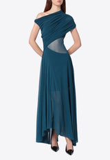 Asymmetrical Draped Maxi Dress