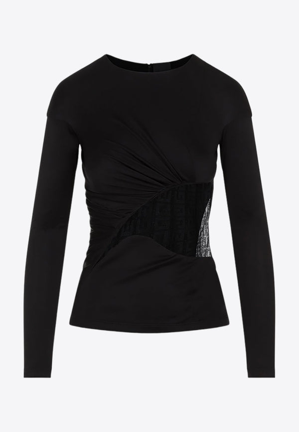 Ruched Long-Sleeved Top