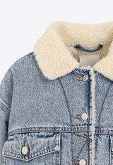 Shearling Collar Denim Jacket