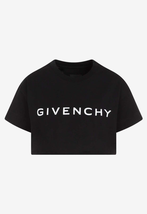 Logo Print Cropped T-shirt