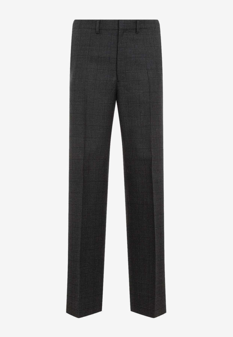 Checked Wool Pants