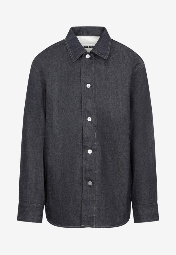 Long-Sleeved Denim Shirt