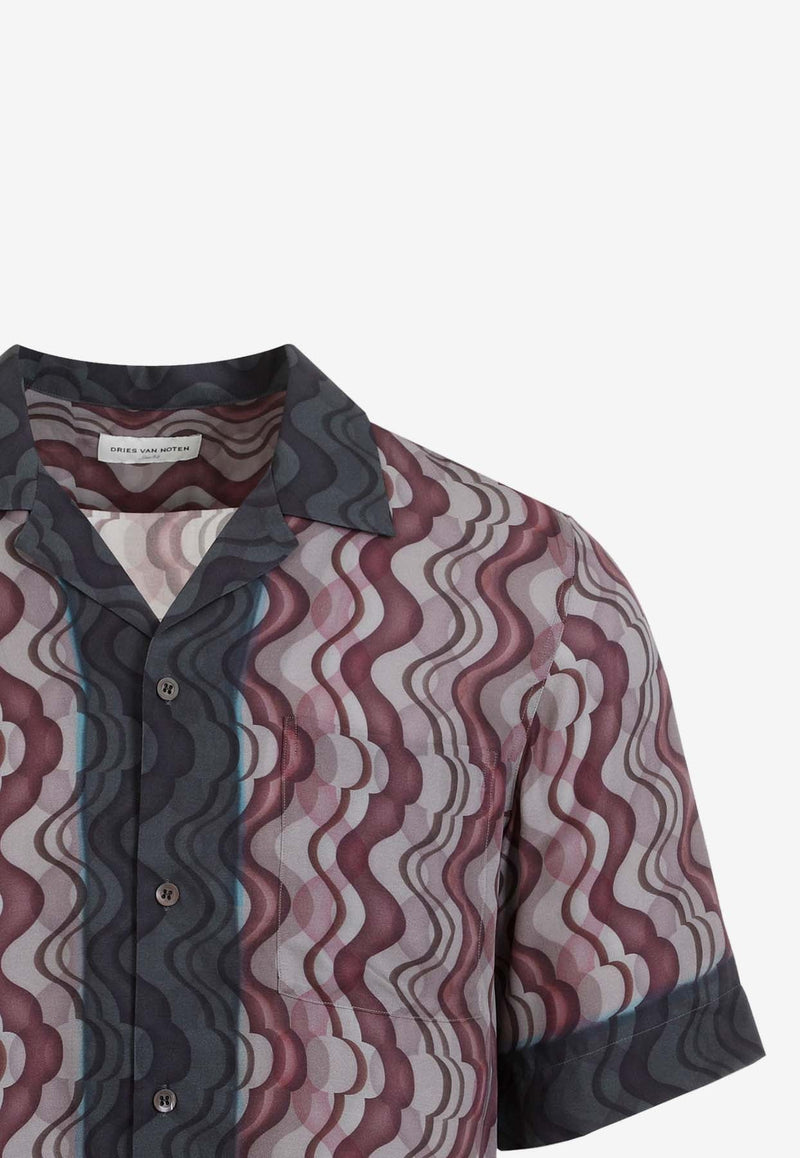 Short-Sleeved Patterned Shirt