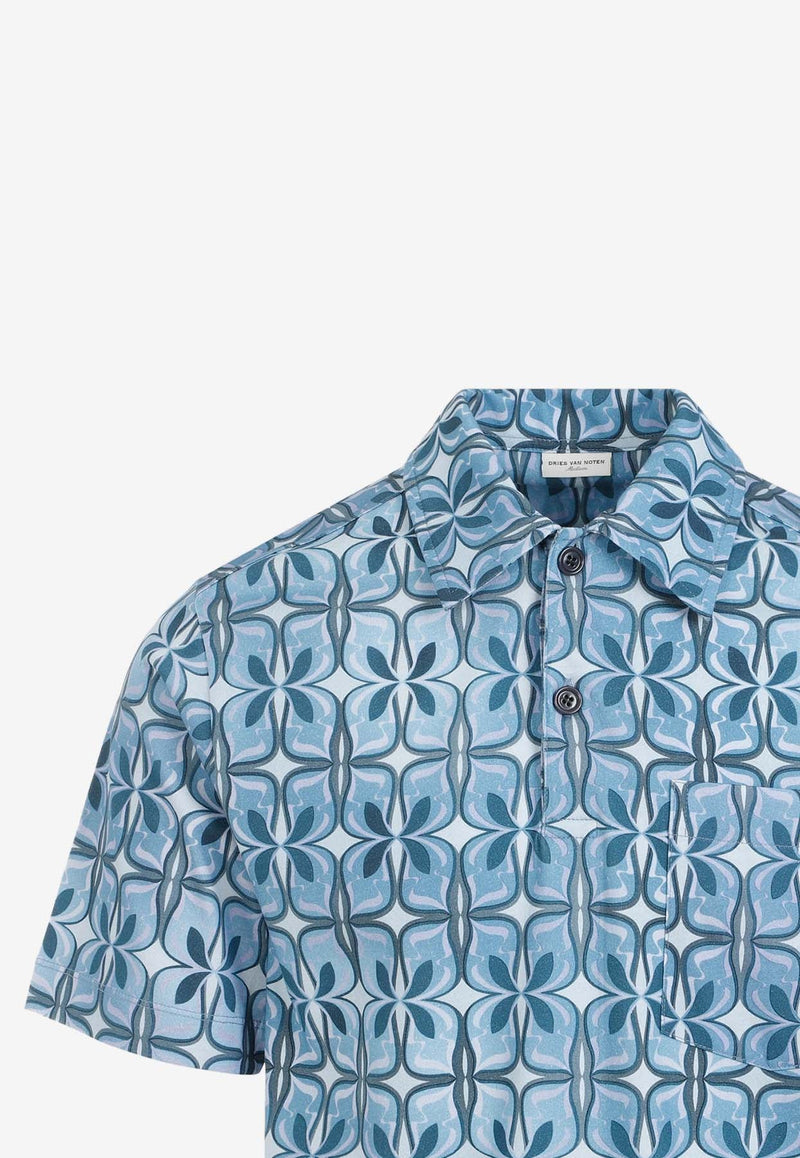 Patterned Polo T-shirt