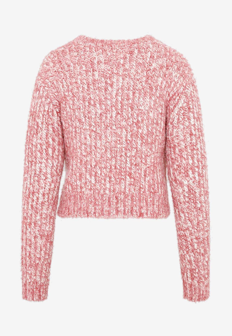 Wool-Blend V-neck Sweater