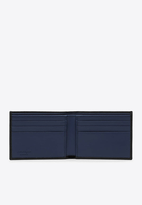 Gancini Two-Tone Wallet in Hammered Leather