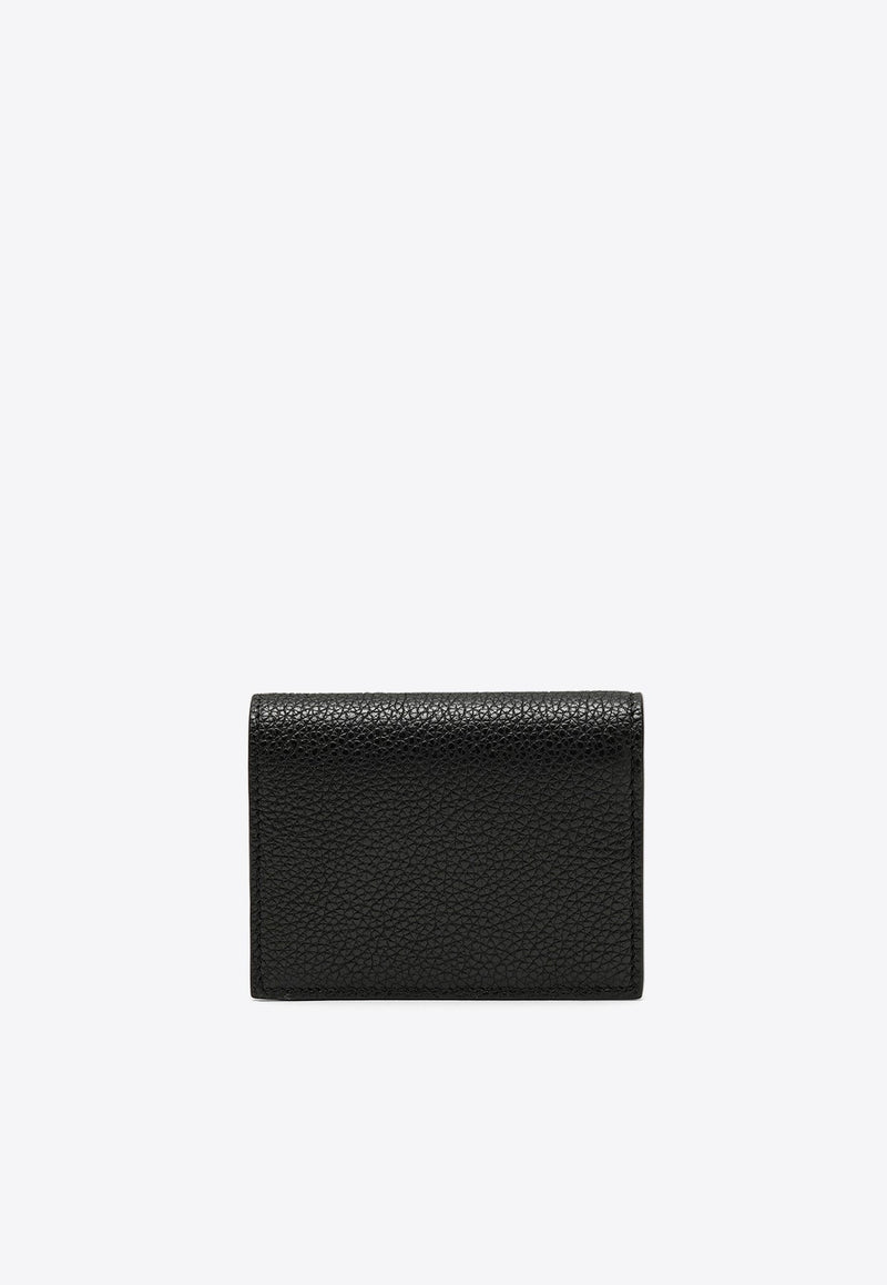Small Gancini Hammered Leather Wallet
