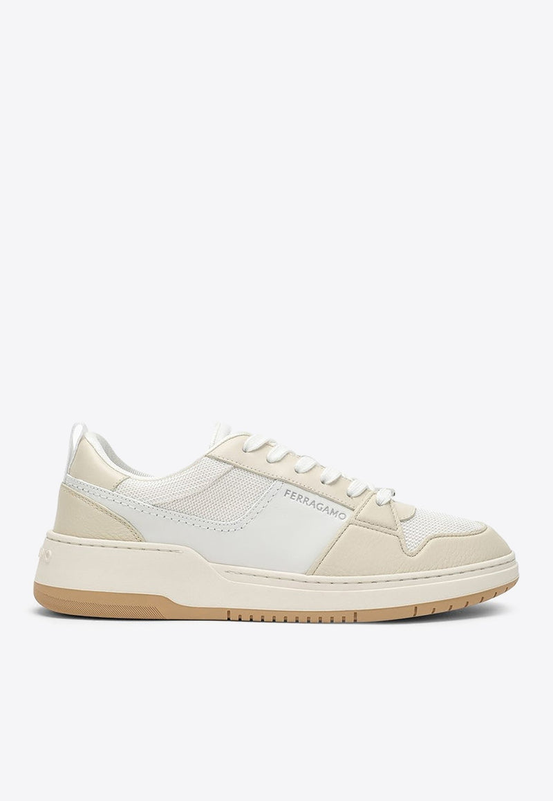 Dennis Low-Top Leather and Mesh Sneakers