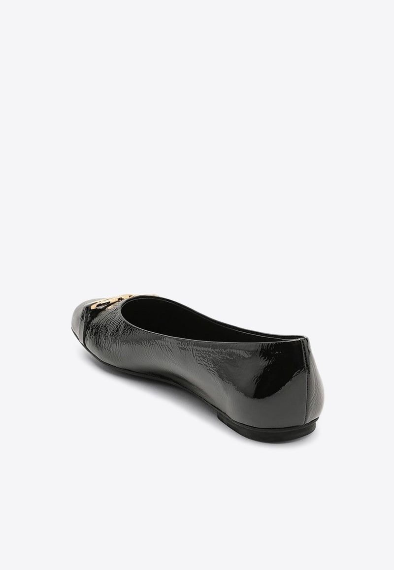 Gancini Buckle Patent Leather Ballet Flats