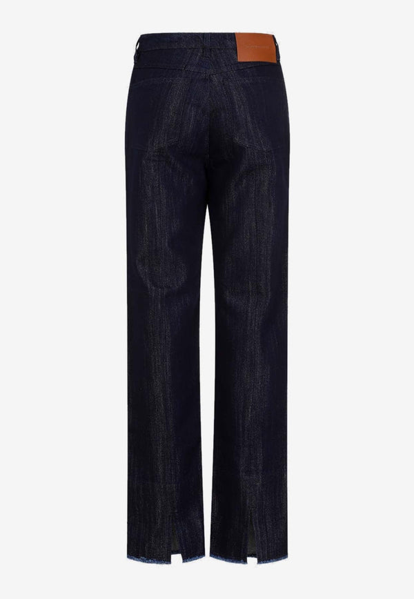Cropped High-Waist Jeans