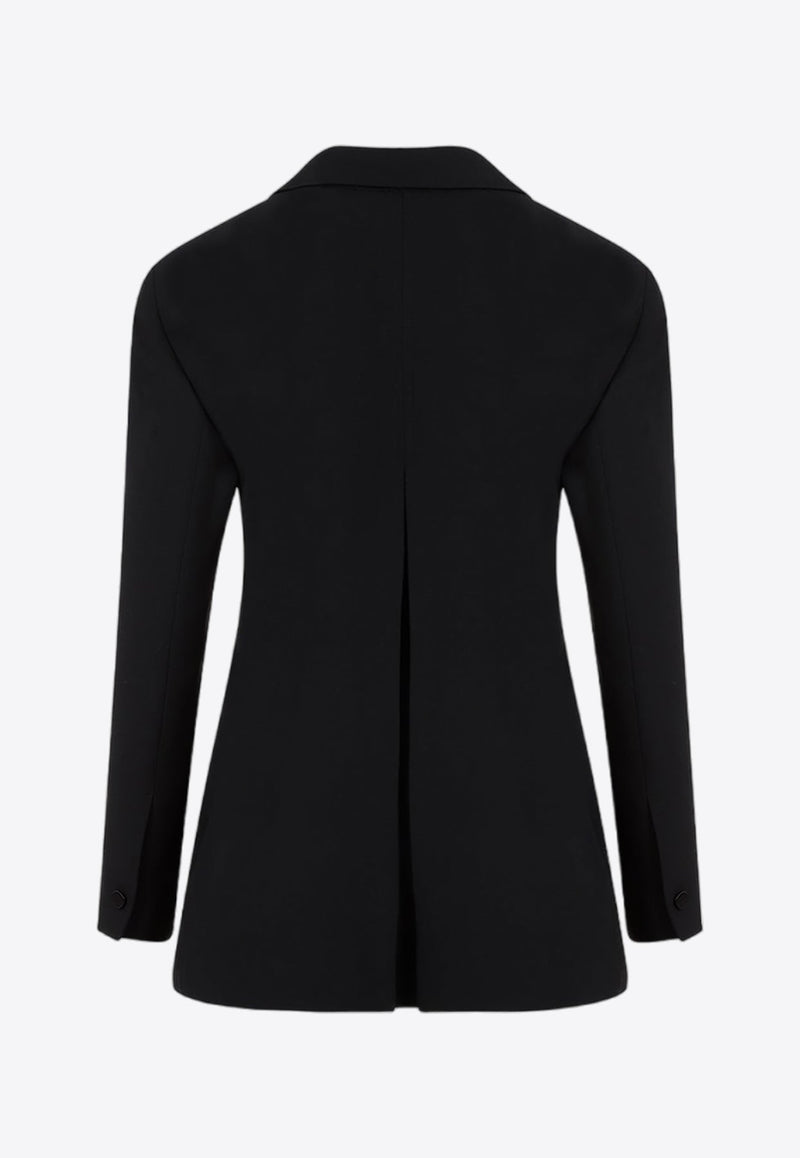 Tricotine Wool Tuxedo Blazer